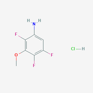 molecular formula C7H7ClF3NO B13505307 2,4,5-Trifluoro-3-methoxyaniline hydrochloride 