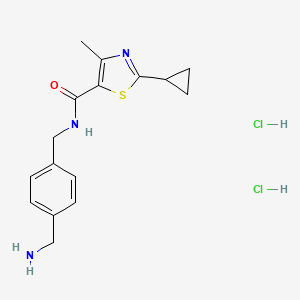 N-{[4-(aminomethyl)phenyl]methyl}-2-cyclopropyl-4-methyl-1,3-thiazole-5-carboxamide dihydrochloride