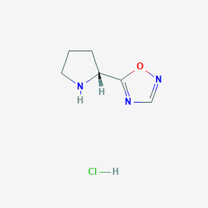 molecular formula C6H10ClN3O B13505325 5-[(2R)-pyrrolidin-2-yl]-1,2,4-oxadiazole hydrochloride 