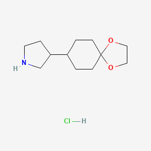 3-{1,4-Dioxaspiro[4.5]decan-8-yl}pyrrolidinehydrochloride