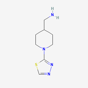 molecular formula C8H14N4S B13505572 (1-(1,3,4-Thiadiazol-2-yl)piperidin-4-yl)methanamine 