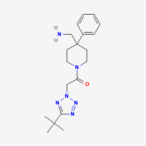 1-[4-(aminomethyl)-4-phenylpiperidin-1-yl]-2-(5-tert-butyl-2H-1,2,3,4-tetrazol-2-yl)ethan-1-one