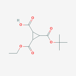 2-[(Tert-butoxy)carbonyl]-3-(ethoxycarbonyl)cyclopropane-1-carboxylic acid