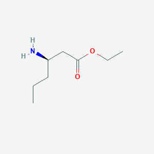 molecular formula C8H17NO2 B13505641 ethyl (3R)-3-aminohexanoate CAS No. 103189-64-6