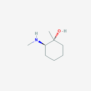 molecular formula C8H17NO B13505650 Rac-(1r,2r)-1-methyl-2-(methylamino)cyclohexan-1-ol 