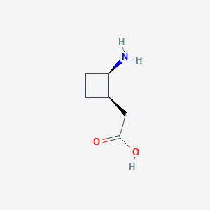 molecular formula C6H11NO2 B13505657 2-((1R,2R)-2-Aminocyclobutyl)acetic acid 