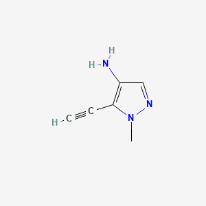 molecular formula C6H7N3 B13505661 5-ethynyl-1-methyl-1H-pyrazol-4-amine 