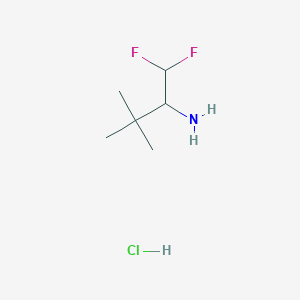 molecular formula C6H14ClF2N B13505664 1,1-Difluoro-3,3-dimethylbutan-2-amine hydrochloride 