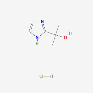 molecular formula C6H11ClN2O B13505685 2-(1H-imidazol-2-yl)propan-2-ol hydrochloride 