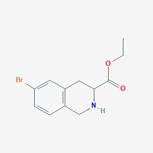 molecular formula C12H14BrNO2 B13505723 Ethyl 6-bromo-1,2,3,4-tetrahydroisoquinoline-3-carboxylate 