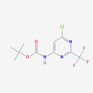 Tert-butyl 6-chloro-2-(trifluoromethyl)pyrimidin-4-ylcarbamate