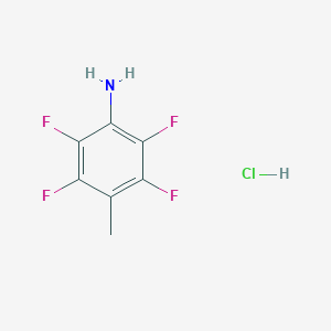 molecular formula C7H6ClF4N B13505769 2,3,5,6-Tetrafluoro-4-methylaniline hydrochloride 