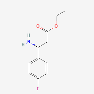 molecular formula C11H14FNO2 B13505773 ethyl (3R)-3-amino-3-(4-fluorophenyl)propanoate 