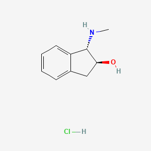 rac-(1R,2R)-1-(methylamino)-2,3-dihydro-1H-inden-2-ol hydrochloride, trans