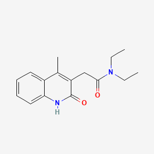 N,N-diethyl-2-(2-hydroxy-4-methylquinolin-3-yl)acetamide