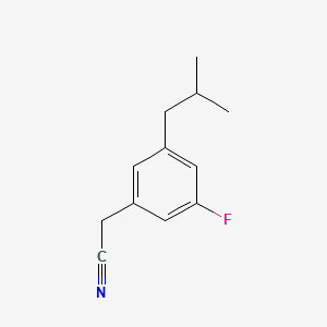 2-[3-Fluoro-5-(2-methylpropyl)phenyl]acetonitrile