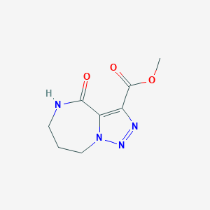 molecular formula C8H10N4O3 B13505851 methyl4-oxo-4H,5H,6H,7H,8H-[1,2,3]triazolo[1,5-a][1,4]diazepine-3-carboxylate 