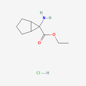 molecular formula C9H16ClNO2 B13505854 Ethyl 6-aminobicyclo[3.1.0]hexane-6-carboxylate hydrochloride 