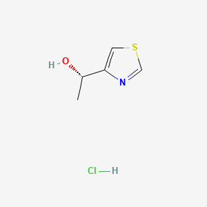 molecular formula C5H8ClNOS B13505862 (1S)-1-(1,3-thiazol-4-yl)ethan-1-ol hydrochloride 