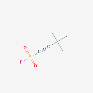 molecular formula C6H9FO2S B13505866 3,3-Dimethylbut-1-yne-1-sulfonylfluoride 
