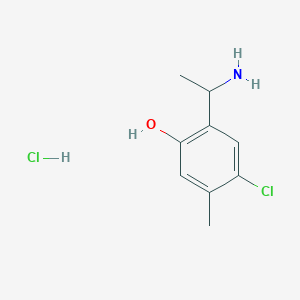 2-(1-Aminoethyl)-4-chloro-5-methylphenol hydrochloride