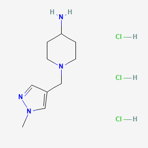 1-[(1-methyl-1H-pyrazol-4-yl)methyl]piperidin-4-aminetrihydrochloride