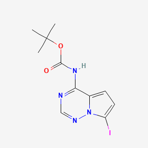 tert-butyl N-{7-iodopyrrolo[2,1-f][1,2,4]triazin-4-yl}carbamate