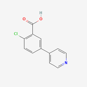 molecular formula C12H8ClNO2 B13506003 2-Chloro-5-(pyridin-4-yl)benzoic acid 