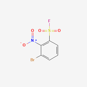 molecular formula C6H3BrFNO4S B13506021 3-Bromo-2-nitrobenzene-1-sulfonyl fluoride 