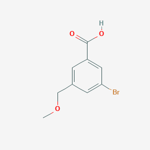 molecular formula C9H9BrO3 B13506029 3-Bromo-5-(methoxymethyl)benzoic acid 