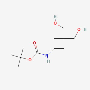 molecular formula C11H21NO4 B13506061 Tert-butyl (3,3-bis(hydroxymethyl)cyclobutyl)carbamate CAS No. 1639838-86-0