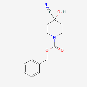 molecular formula C14H16N2O3 B13506064 Benzyl 4-cyano-4-hydroxypiperidine-1-carboxylate 