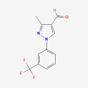 3-methyl-1-[3-(trifluoromethyl)phenyl]-1H-pyrazole-4-carbaldehyde