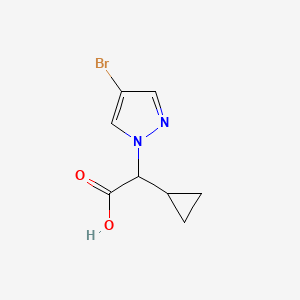 molecular formula C8H9BrN2O2 B13506096 2-(4-bromo-1H-pyrazol-1-yl)-2-cyclopropylacetic acid 