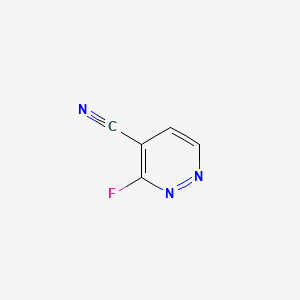 molecular formula C5H2FN3 B13506140 3-Fluoropyridazine-4-carbonitrile 