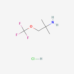 molecular formula C5H11ClF3NO B13506146 2-Methyl-1-(trifluoromethoxy)propan-2-amine hydrochloride 