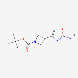 molecular formula C11H17N3O3 B13506148 Tert-butyl 3-(2-amino-1,3-oxazol-4-yl)azetidine-1-carboxylate 