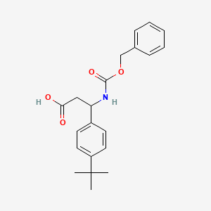 molecular formula C21H25NO4 B13506170 3-{[(Benzyloxy)carbonyl]amino}-3-(4-tert-butylphenyl)propanoic acid 