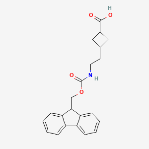 3-[2-({[(9H-fluoren-9-yl)methoxy]carbonyl}amino)ethyl]cyclobutane-1-carboxylicacid