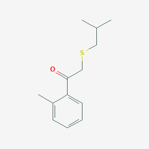 molecular formula C13H18OS B13506183 2-(Isobutylthio)-1-(o-tolyl)ethan-1-one 