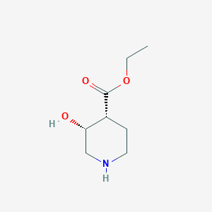 molecular formula C8H15NO3 B13506199 Ethyl (3R,4R)-3-hydroxypiperidine-4-carboxylate 