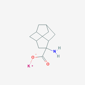 molecular formula C11H16KNO2 B13506244 Potassium 4-aminotricyclo[4.3.1.0,3,8]decane-4-carboxylate 