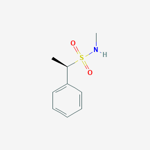 molecular formula C9H13NO2S B13506250 (1R)-N-methyl-1-phenylethane-1-sulfonamide 