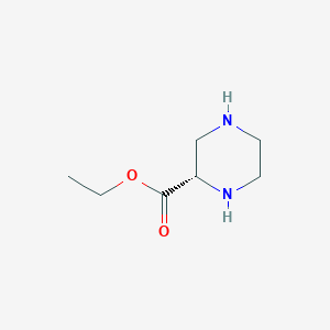 molecular formula C7H14N2O2 B13506259 (S)-Ethyl piperazine-2-carboxylate 