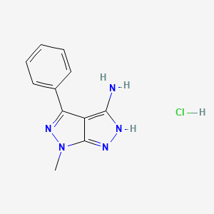 6-methyl-4-phenyl-1H,6H-[1,2]diazolo[3,4-c]pyrazol-3-amine hydrochloride