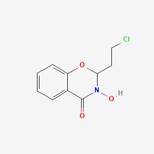 molecular formula C10H10ClNO3 B1350641 2-(2-氯乙基)-3-羟基-3,4-二氢-2H-1,3-苯并恶嗪-4-酮 CAS No. 25206-44-4