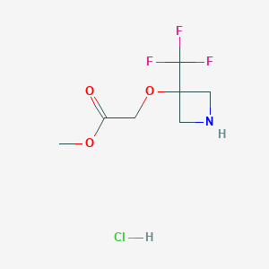 Methyl2-{[3-(trifluoromethyl)azetidin-3-yl]oxy}acetatehydrochloride