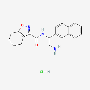 N-[2-amino-1-(naphthalen-2-yl)ethyl]-4,5,6,7-tetrahydro-1,2-benzoxazole-3-carboxamide hydrochloride