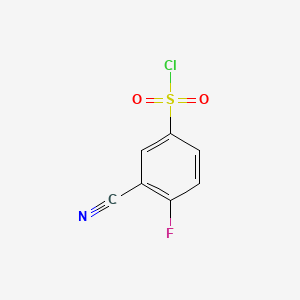 molecular formula C7H3ClFNO2S B1350649 3-Cyano-4-fluorobenzenesulfonyl chloride CAS No. 351003-23-1