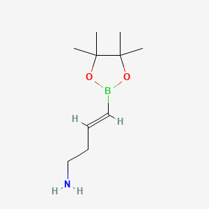 4-(Tetramethyl-1,3,2-dioxaborolan-2-yl)but-3-en-1-amine